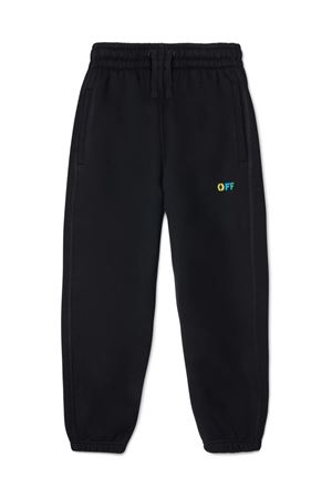 black cotton trackpants OFF WHITE KIDS | OBCH001S24FLE0011084